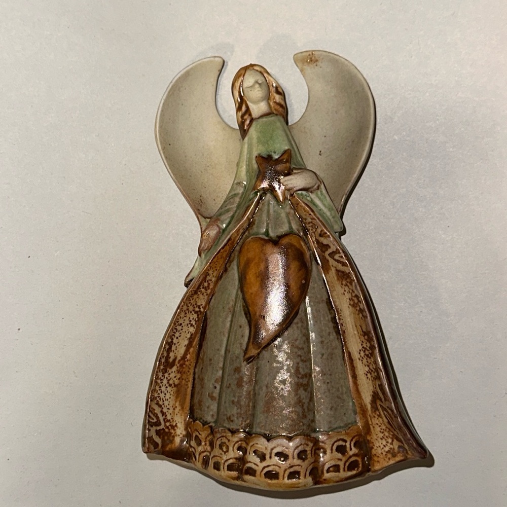 ANGEL Rustic Ceramic Christmas Figurine 7”